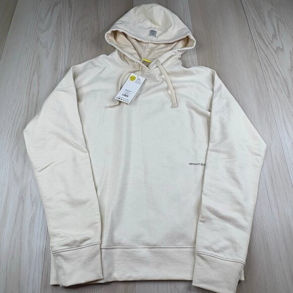 ARTILECT STUDIO Merino Wool/Cotton Hoodie Sweatshirt Men’s Size S Natural NEW - Picture 1 of 13
